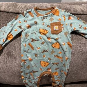 Carhartt Baby Onesie with camping Design